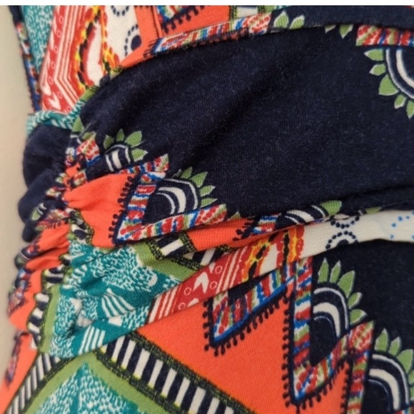 Anthropologie Maeve Multicolor Geometric Maxi Dress LIKE NEW - Picture 3 of 5